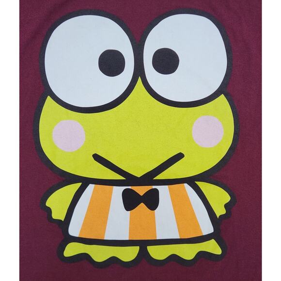 The Hundreds x Sanrio Keroppi Tee T-Shirt Maroon Burgundy Sz XL Short Sleeve - Picture 2 of 8